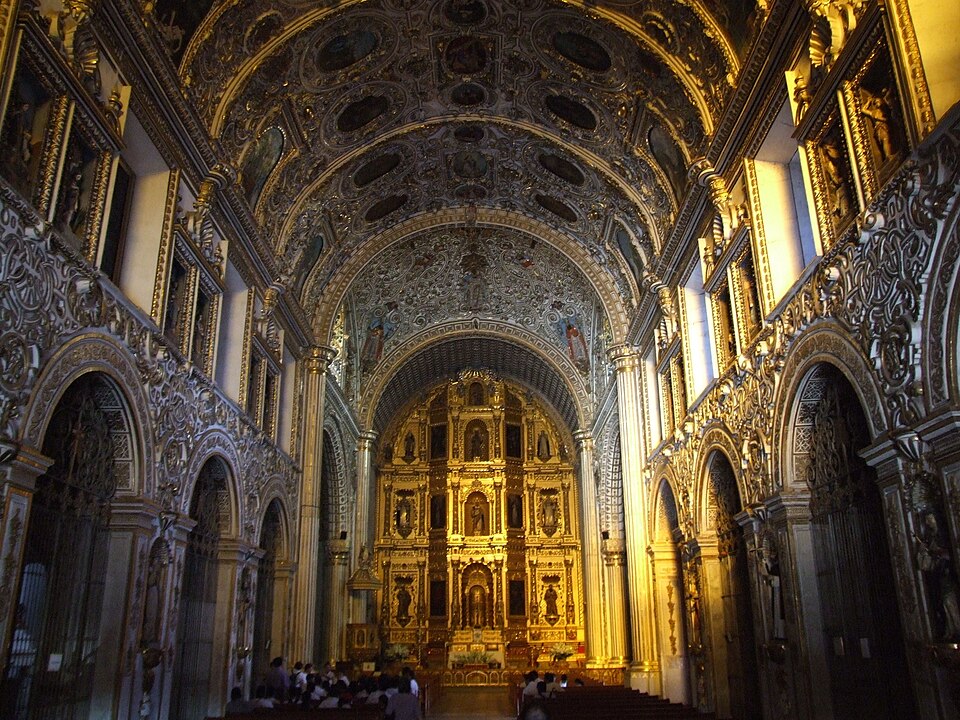 Real church interior photograph — public domain A historic church interior that evokes a quiet setting for prayer and peace